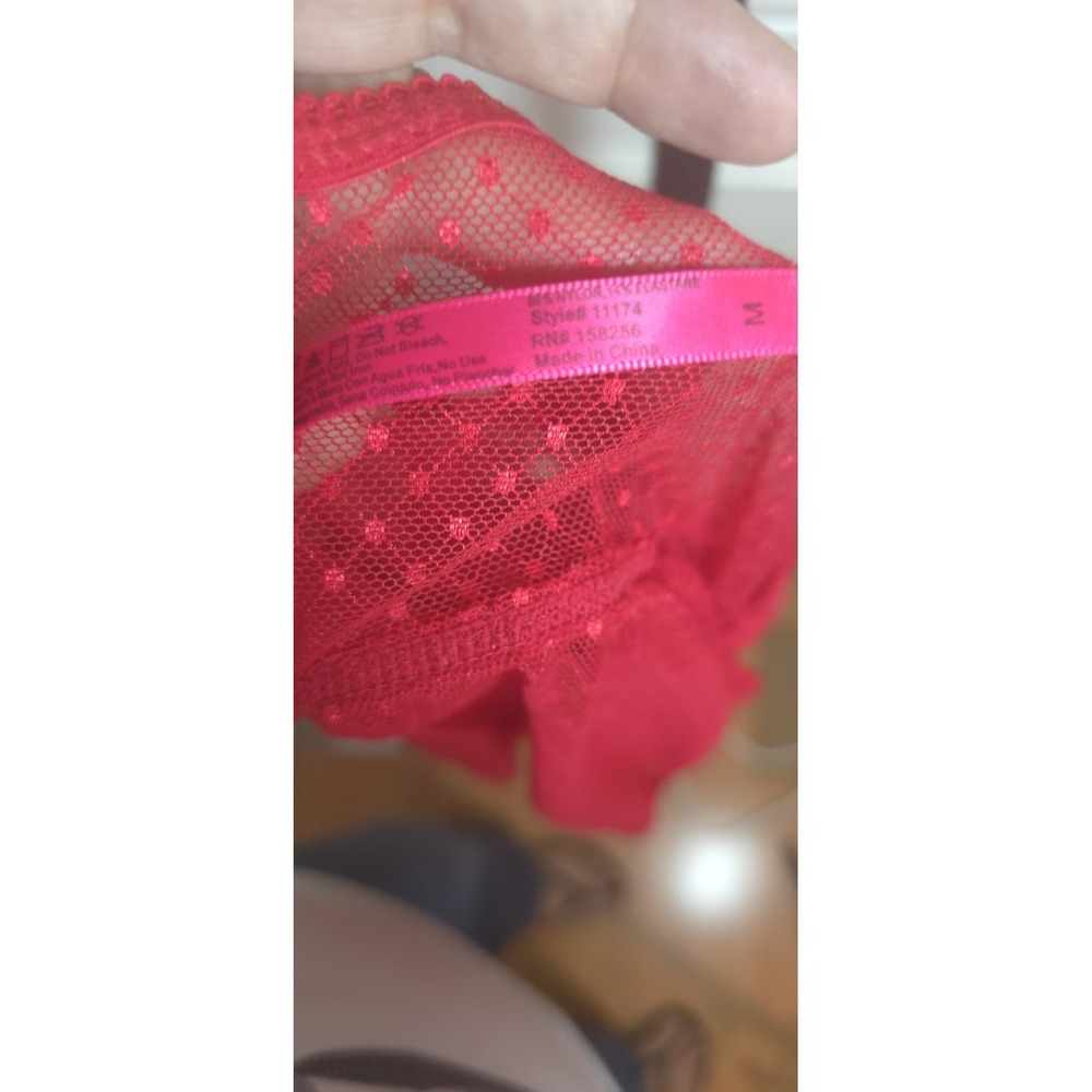 Seven Til Midnight Midnight Women's M Red Lace‎ Lingerie push up bra sheer lace - Picture 7 of 15